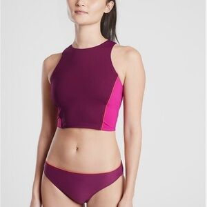 Athleta Colorblock Crop Bikini Top A-C